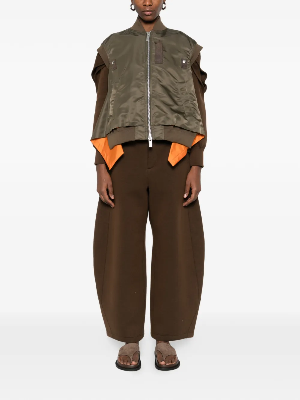 sacai Bodywarmer met rits Groen