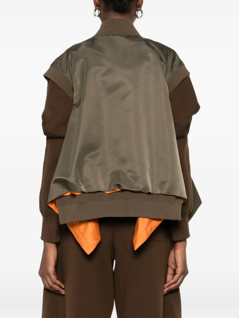 sacai Bodywarmer met rits Groen