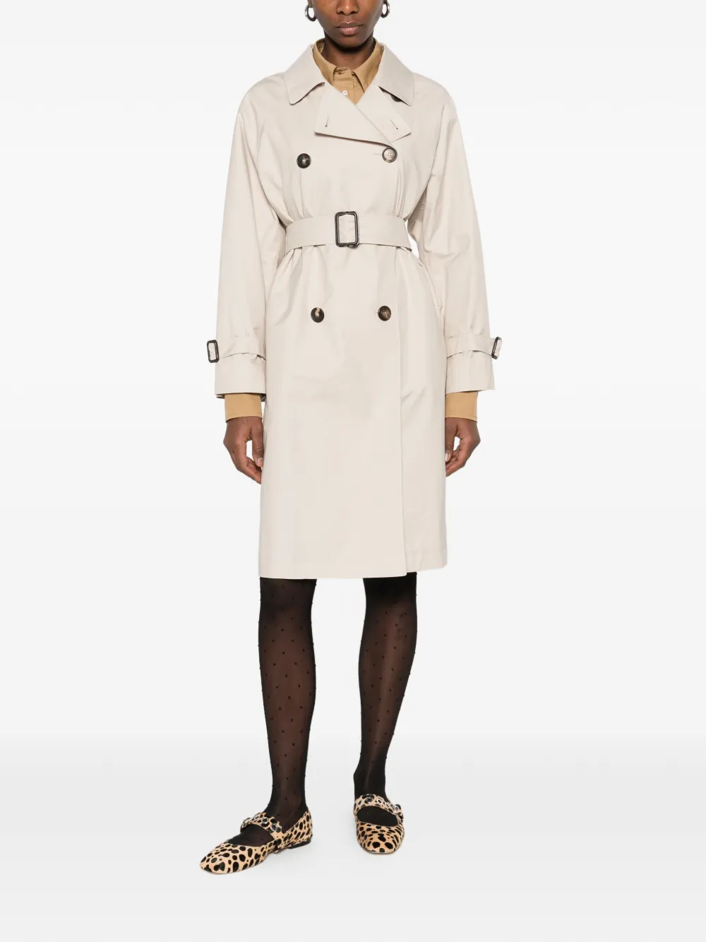 Max Mara belted double-breasted coat - Toni neutri