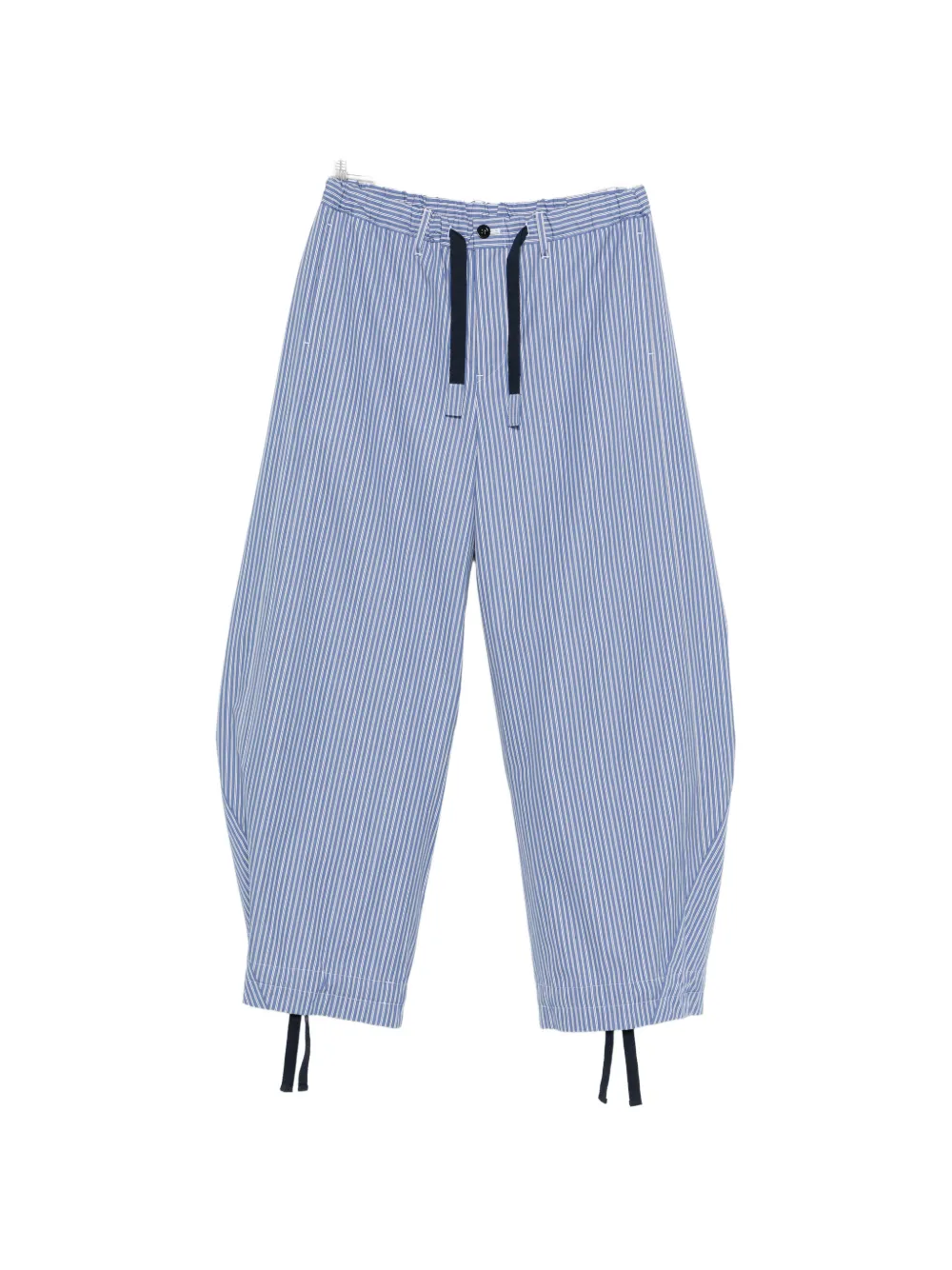 sacai striped drawstring trousers - Blu