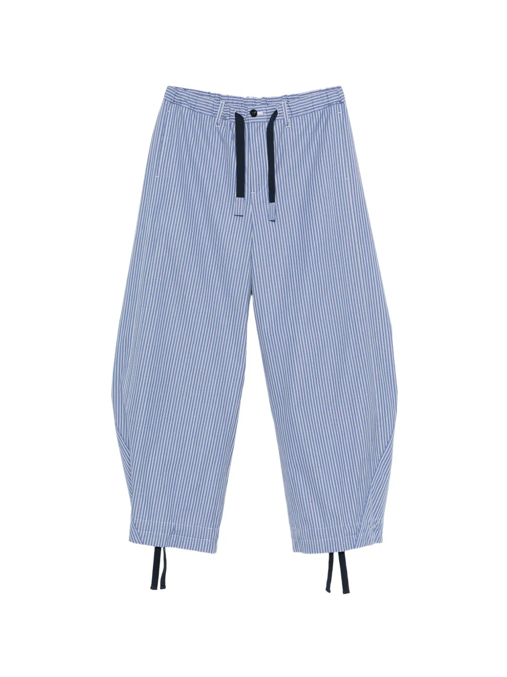 sacai striped drawstring trousers - Blu