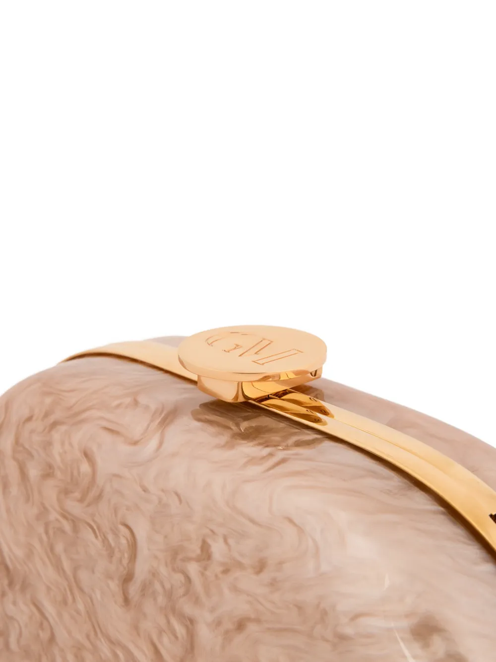 Gemy Maalouf Clutch met marmer-effect Beige