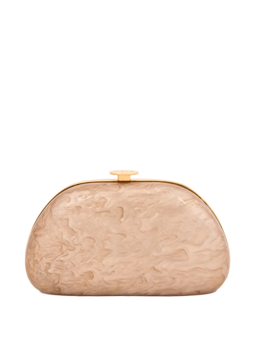 Gemy Maalouf marbled clutch bag - Beige