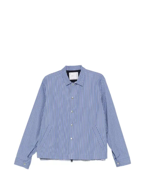 sacai striped overshirt