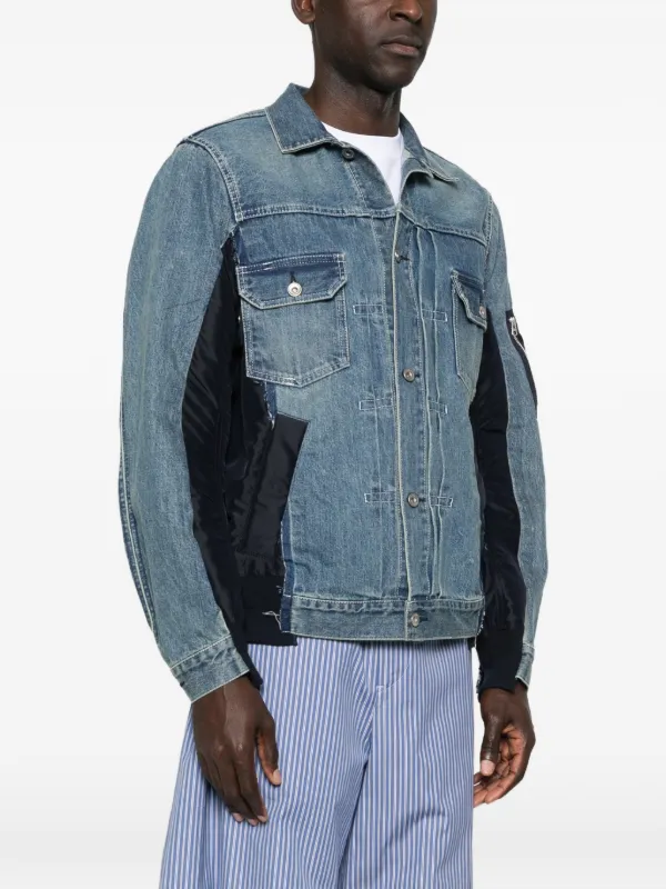 Sacai フラップポケット ジャケット | ブルー | FARFETCH JP