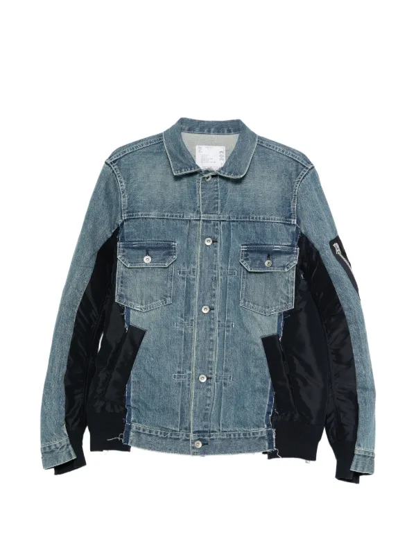 Sacai フラップポケット ジャケット | ブルー | FARFETCH JP