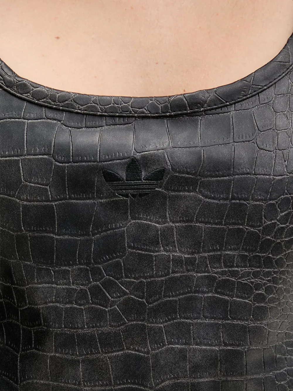 adidas Korset met krokodillen-reliëf Zwart