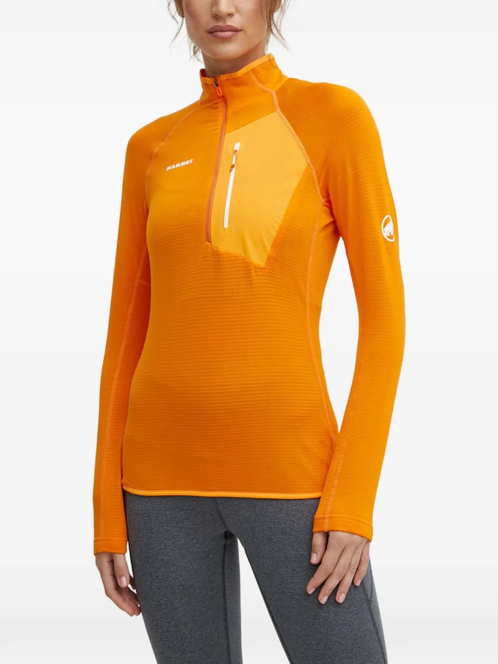 Mammut T-shirt a maniche lunghe con logo - Arancione