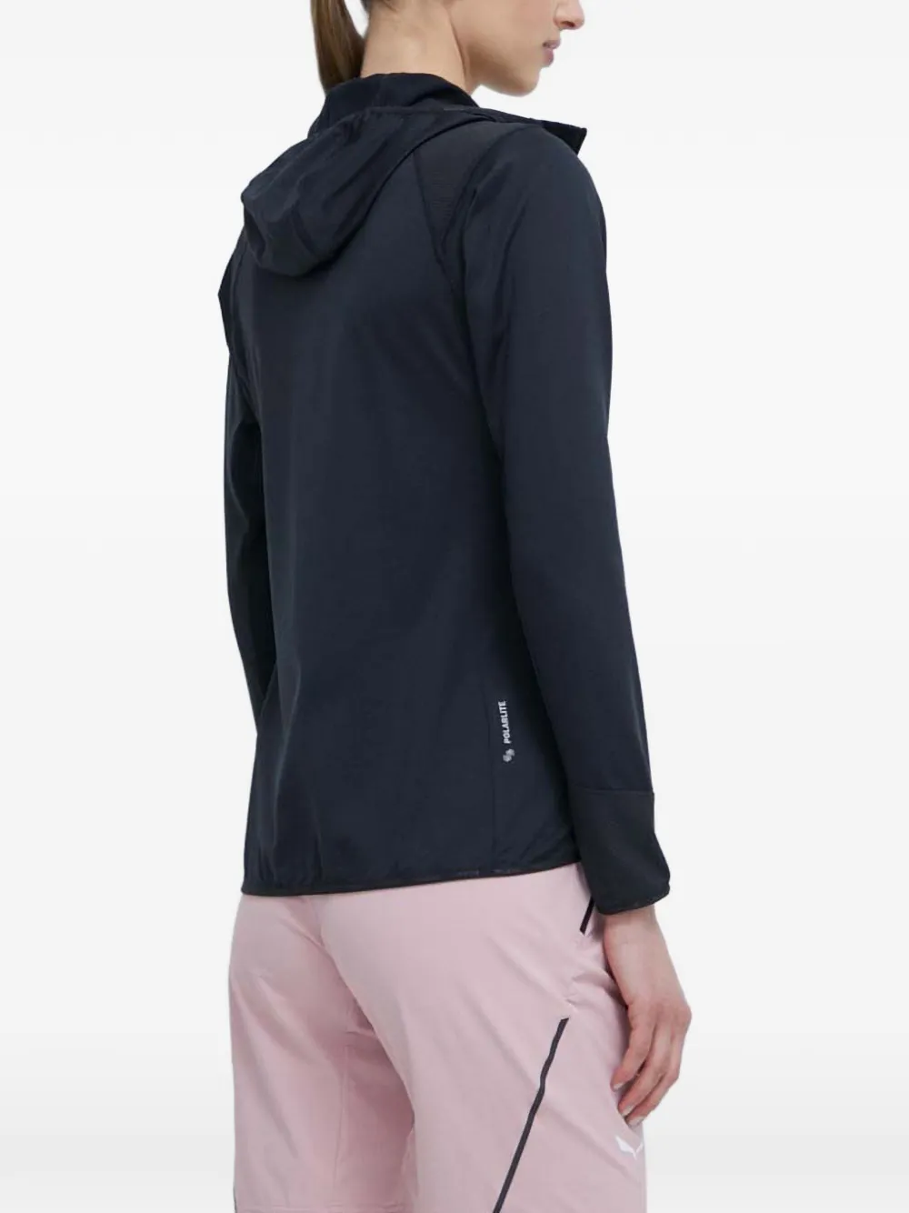  Salewa Hooded Zip Top - Black 