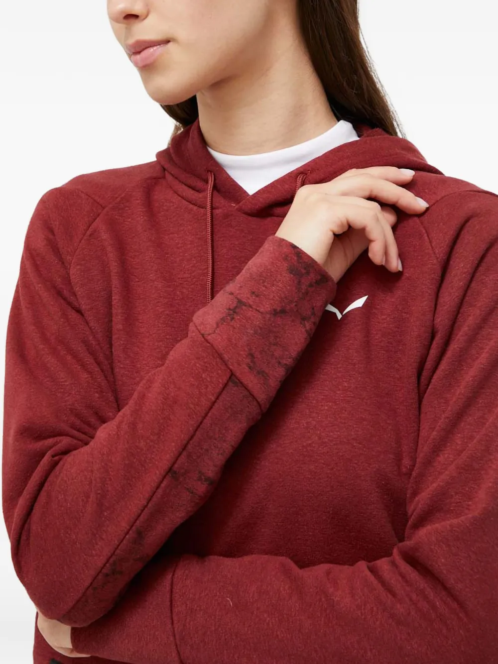 Salewa Hoodie met logodetail Rood