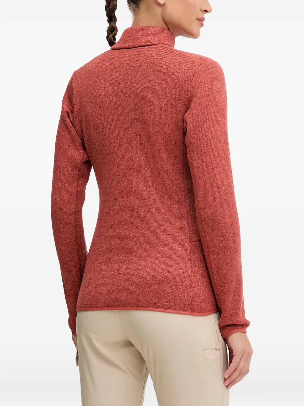  Salewa Zipped Mock-neck Sweater - Red 