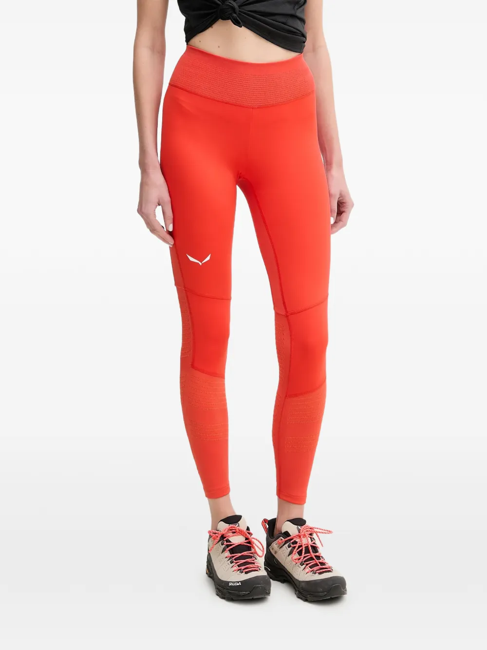 Salewa logo-print leggings - Rosso