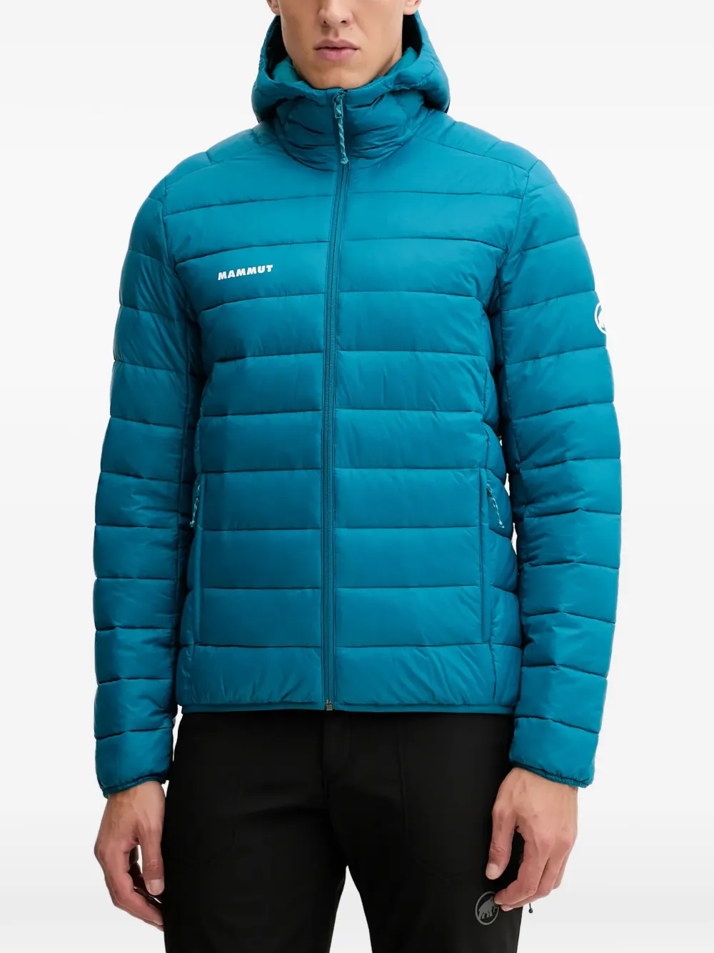 Mammut Crag In Quilted Hooded Jacket In Blue