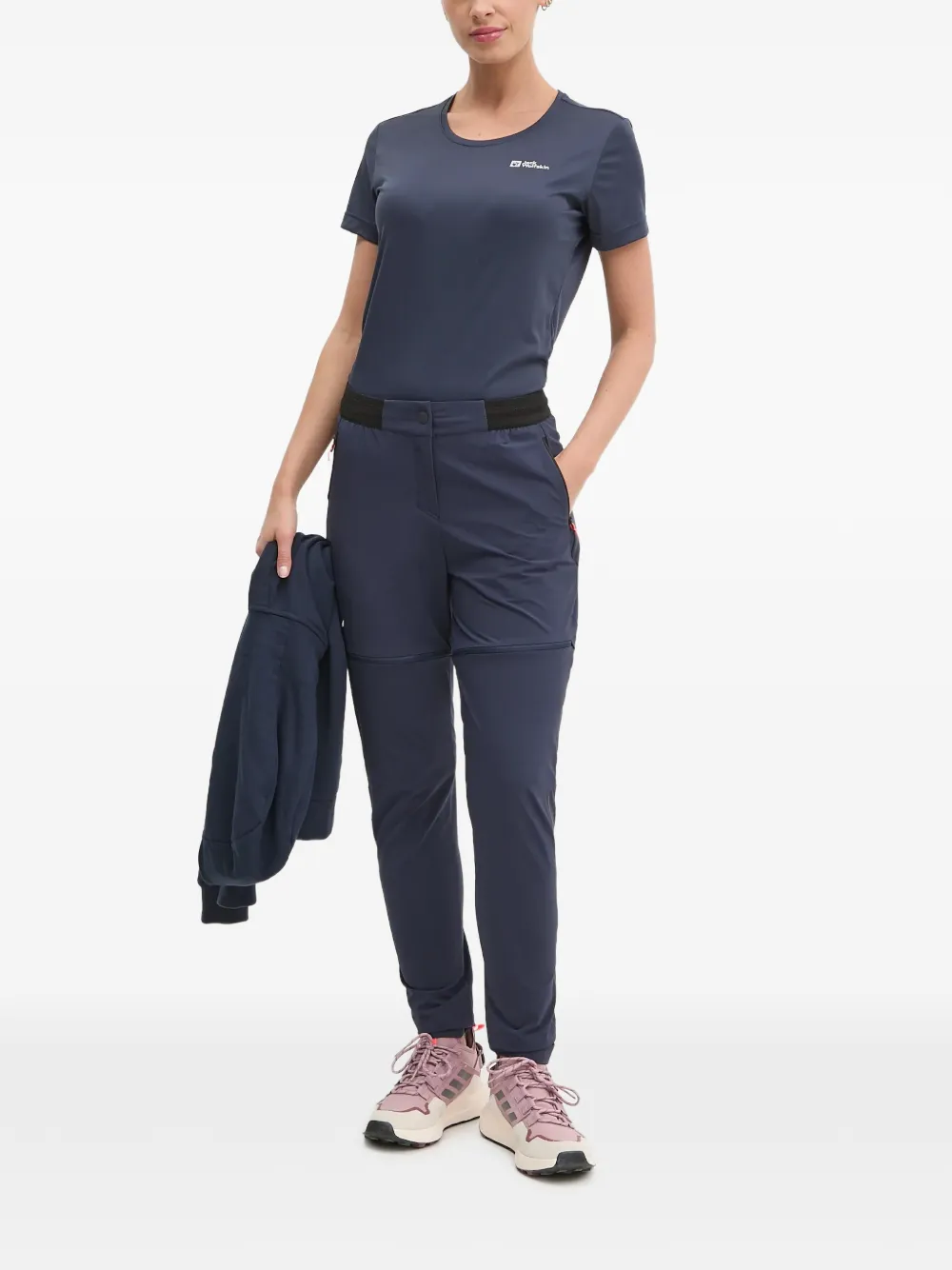  Salewa Zip Convertible Performance Trousers - Blue 