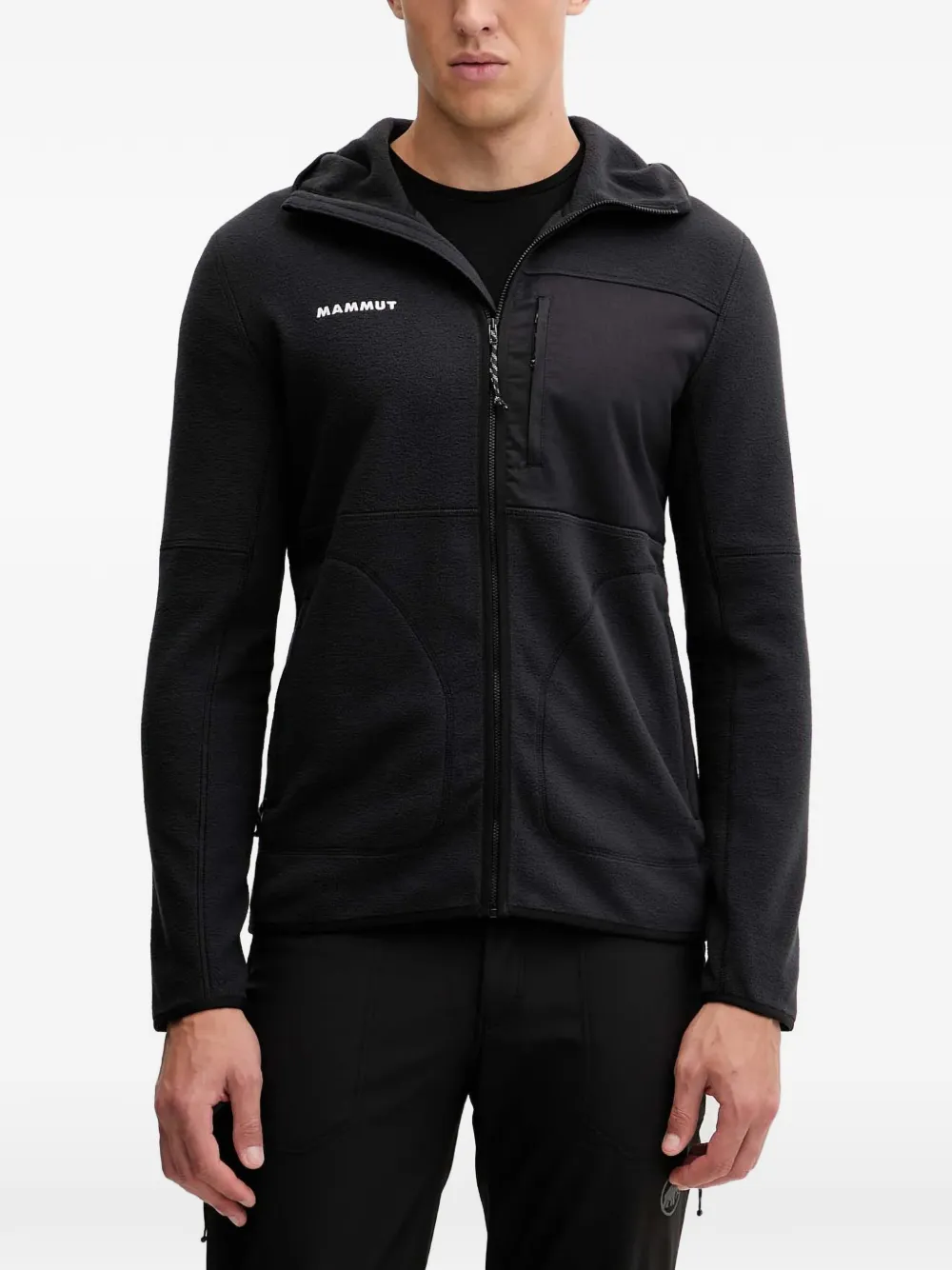 Mammut logo-print hoodie - Nero