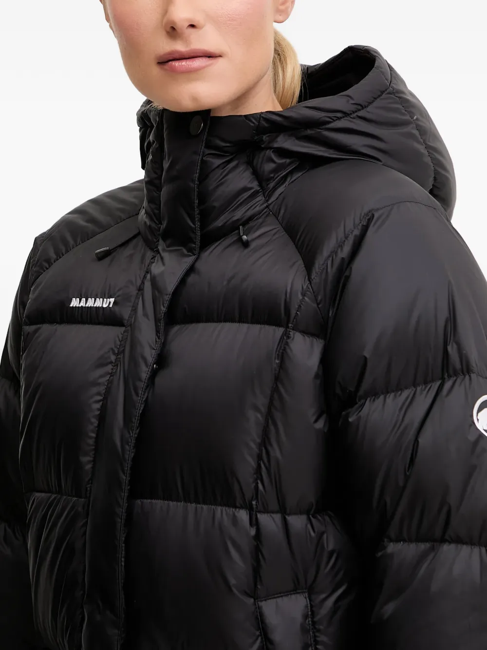 Mammut Gewatteerd jack met logoprint Zwart