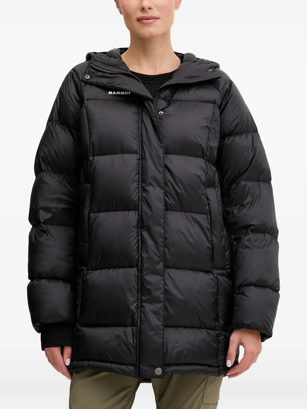 Mammut logo-print padded jacket - Nero