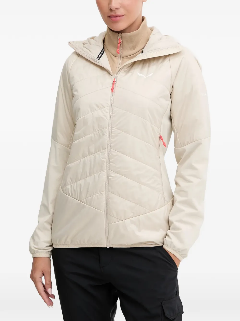 Salewa Ortles Hybrid quilted hooded jacket - Nude