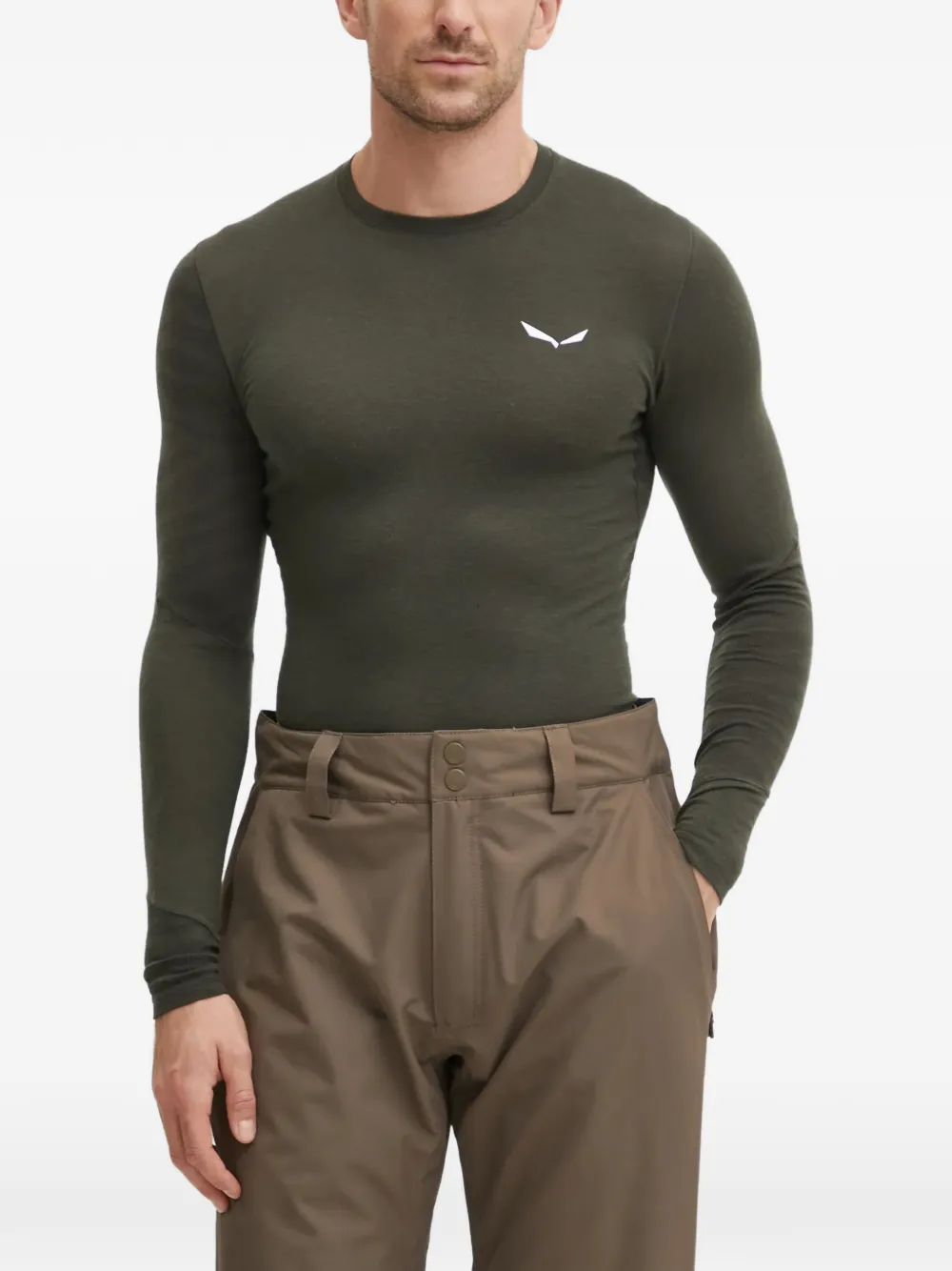 Salewa long-sleeve logo top - Verde