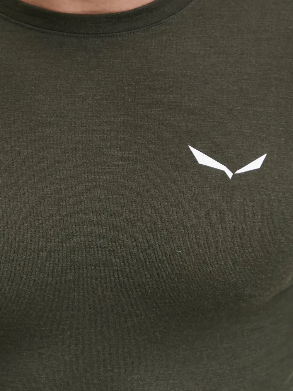 Salewa Top met logo en lange mouwen Groen