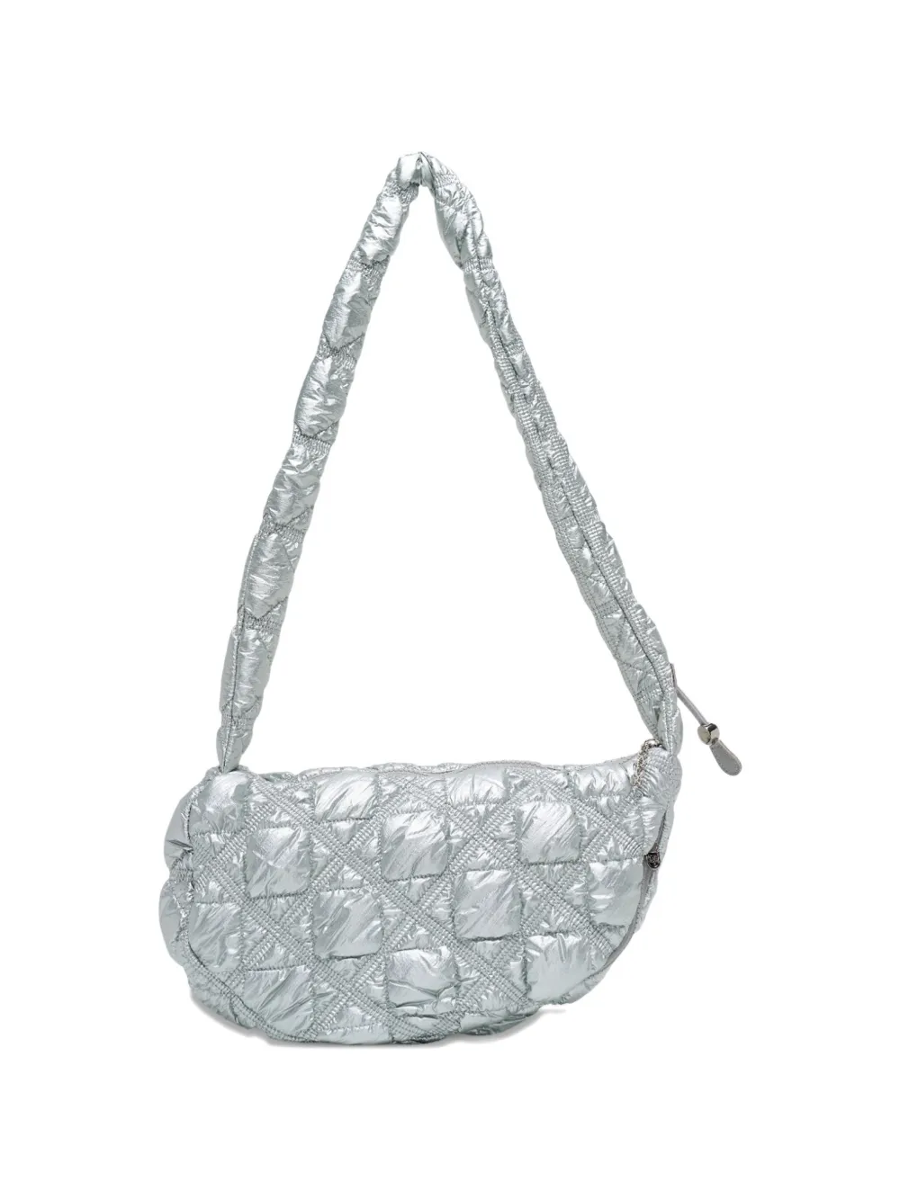CARLYN quilted cross body bag - Argento