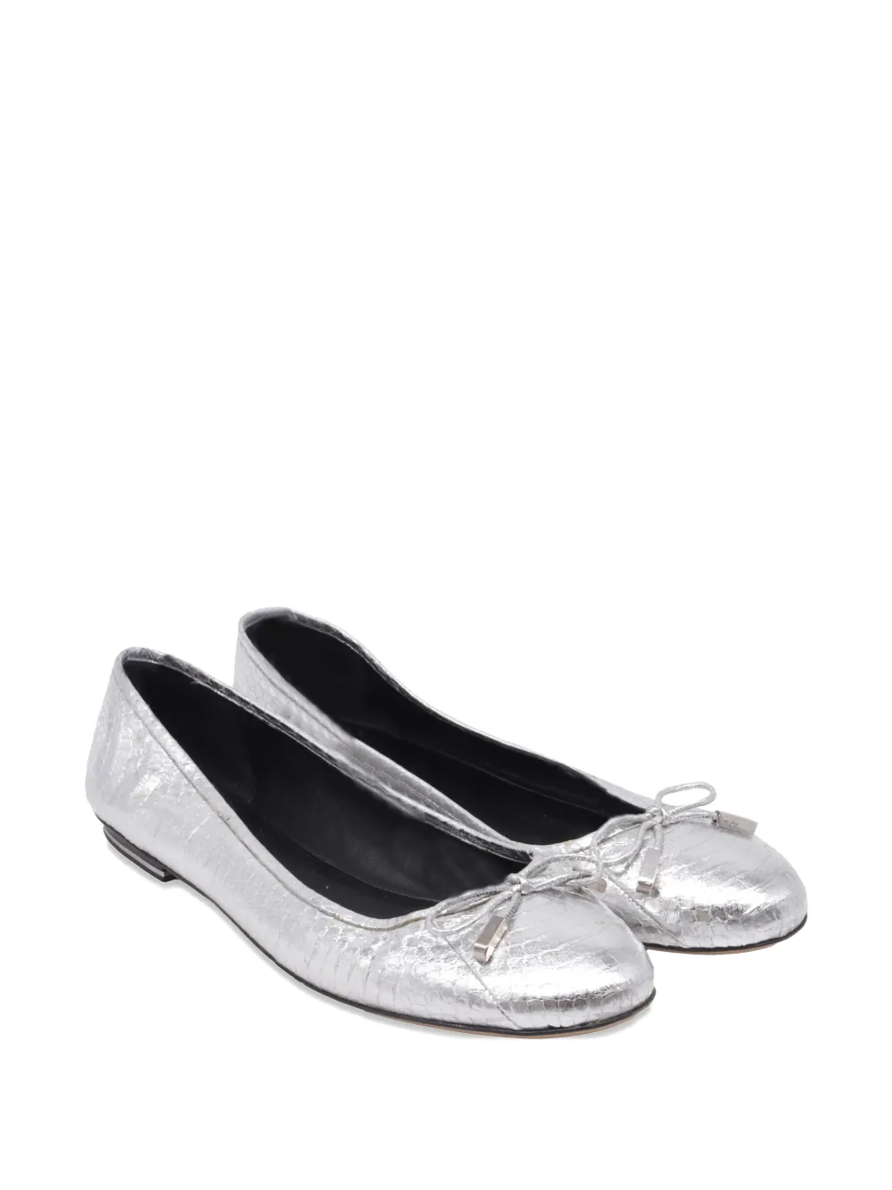 Michael Kors Vintage bow embellished ballet flats - Zilver