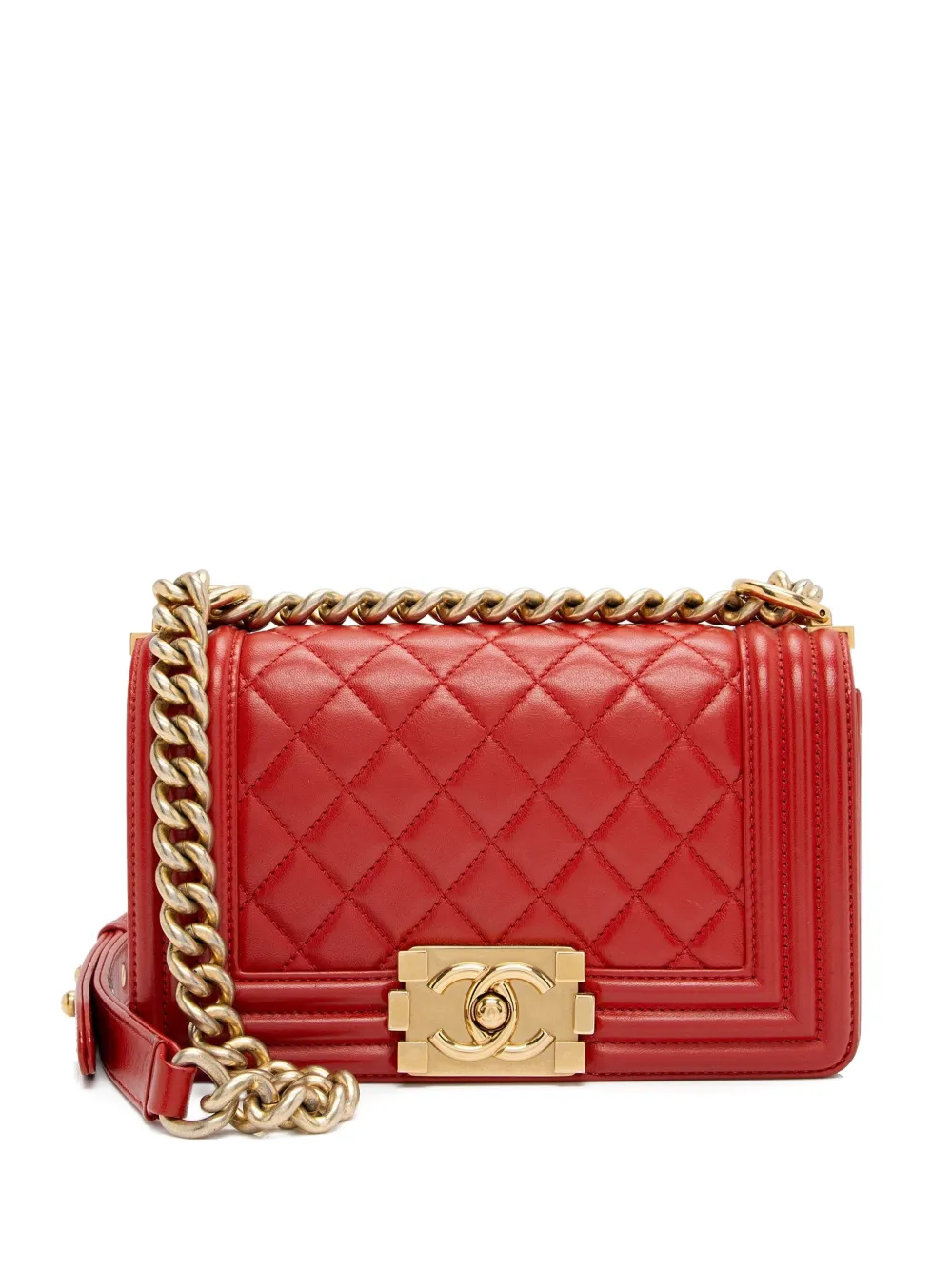 CHANEL Pre-Owned 2015-2016 Boy Chanel shoulder strap - Rosso