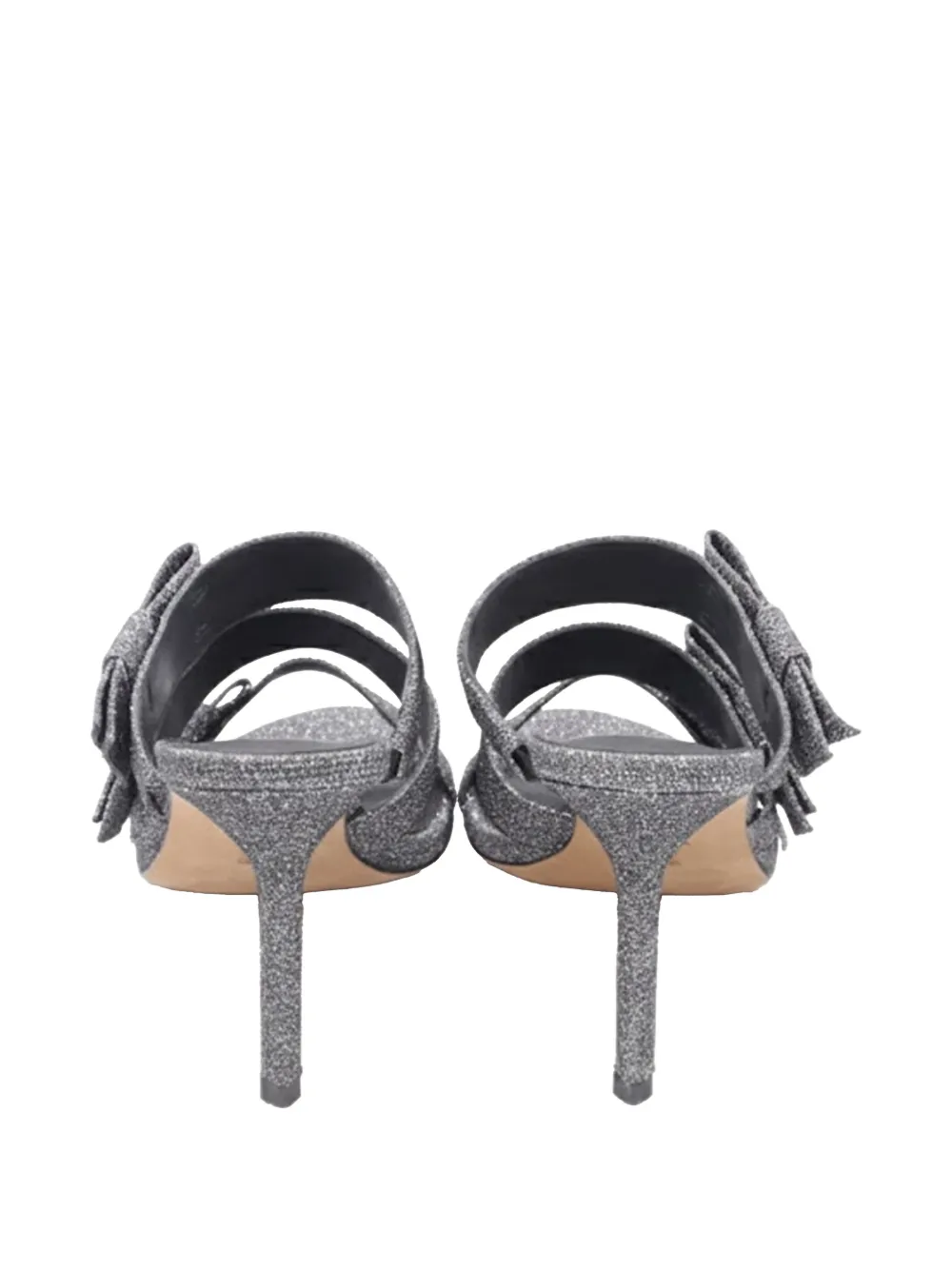 Diane Von Furstenberg Vintage metallic heeled sandals - Grijs