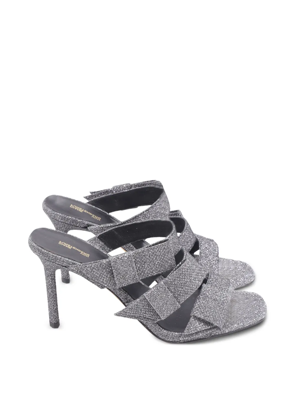 Diane Von Furstenberg Vintage metallic heeled sandals - Grau