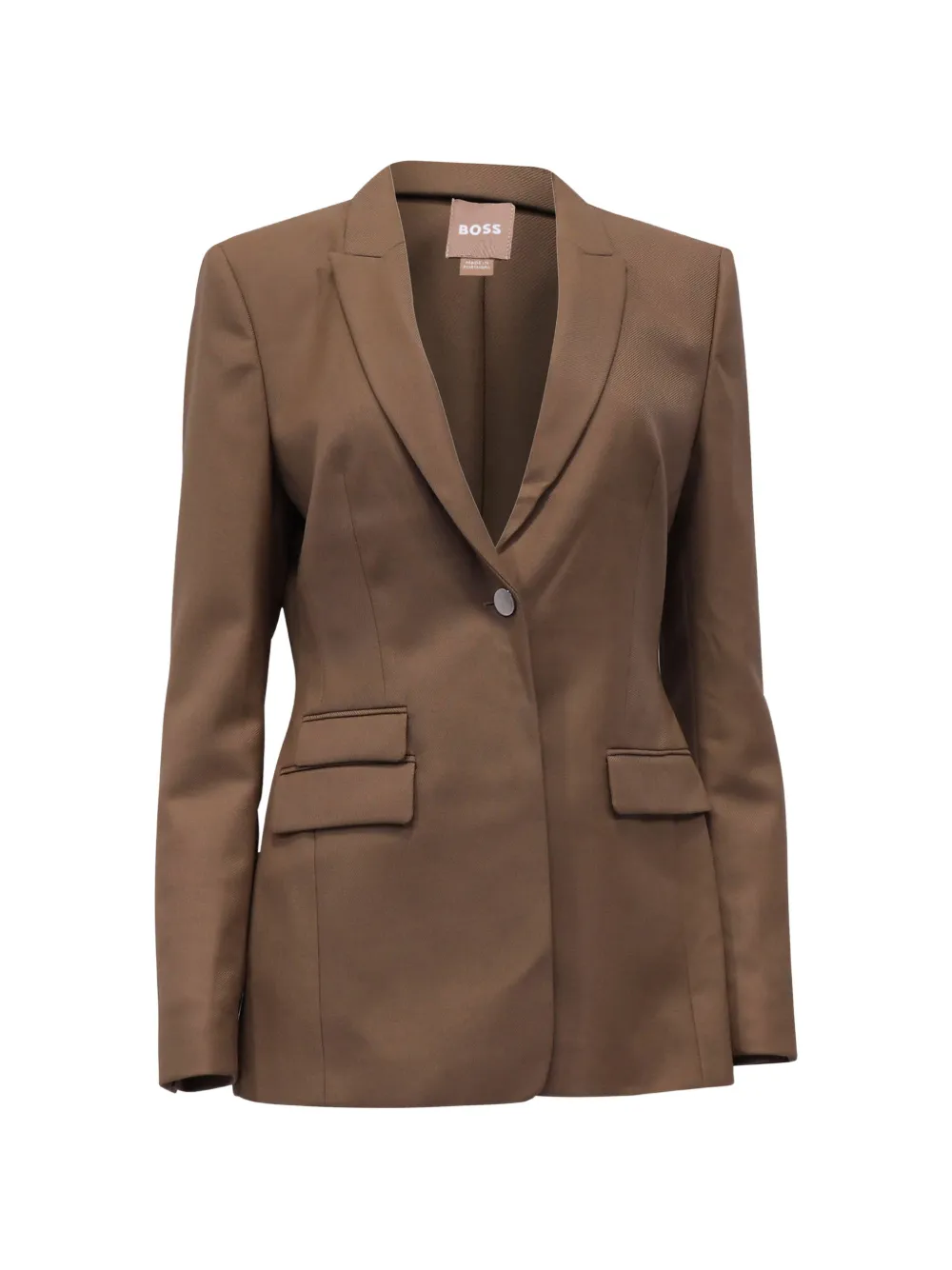 Pre-owned Hugo Boss Juicylara Wool Blazer In Brown