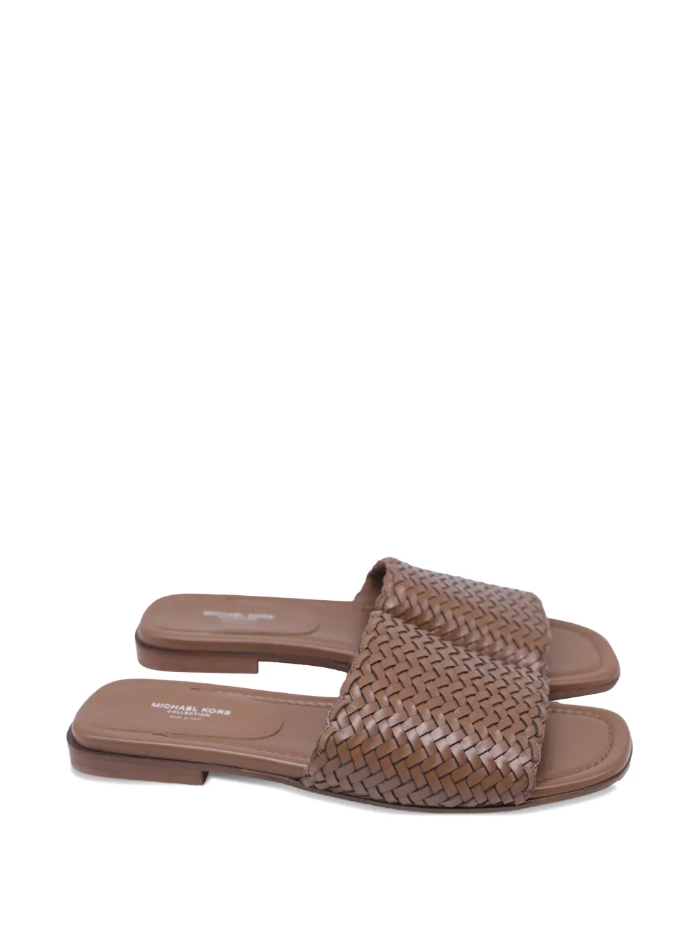 Michael Kors Vintage woven leather sandals - Marrone