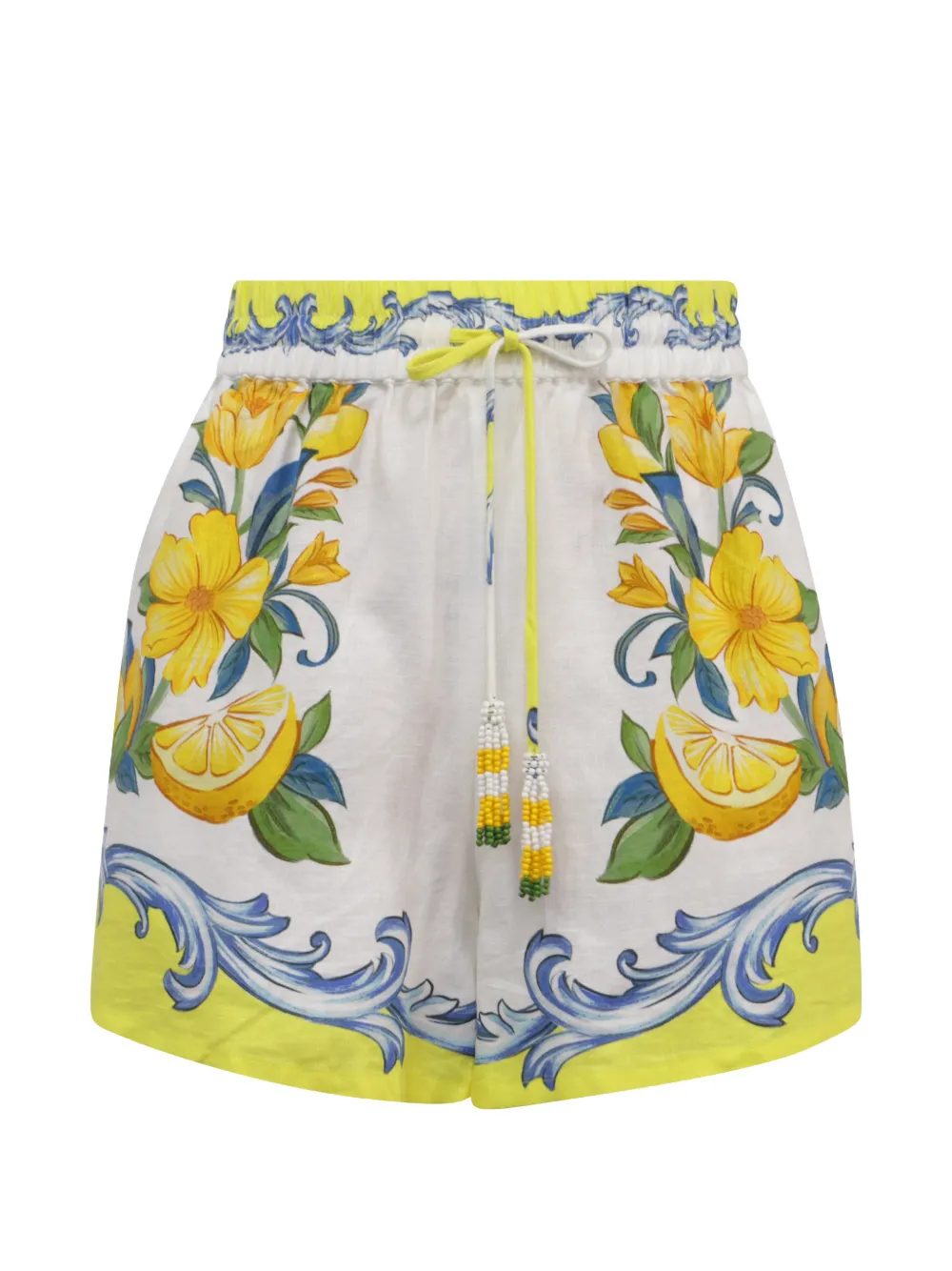 FARM Rio Sicily printed drawstring shorts - Bianco