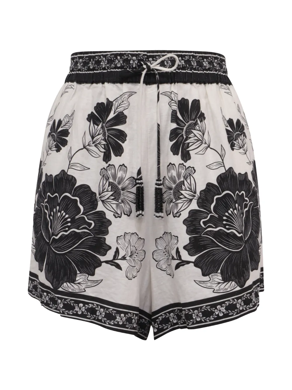 FARM Rio floral drawstring shorts - Toni neutri
