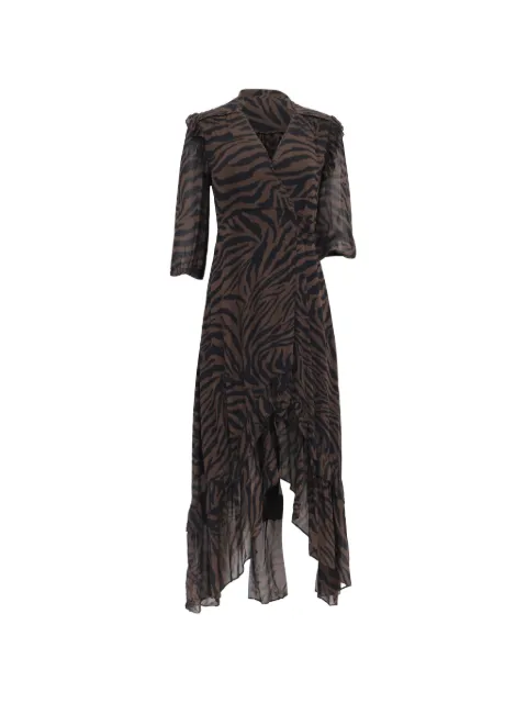 Ba&Sh zebra-print wrap maxi dress