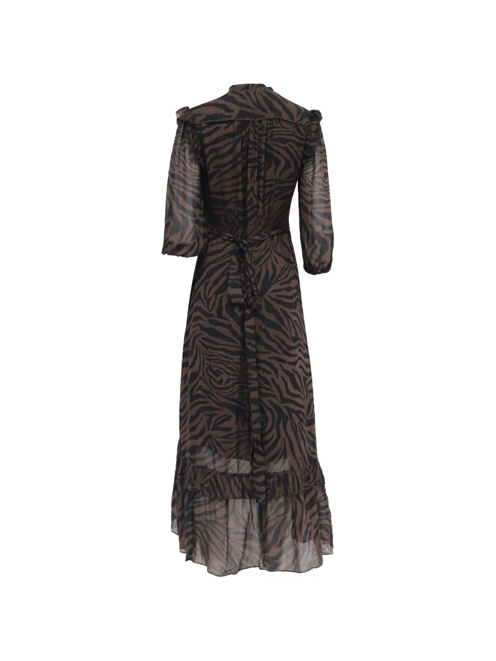 Ba&Sh zebra-print wrap maxi dress - Bruin