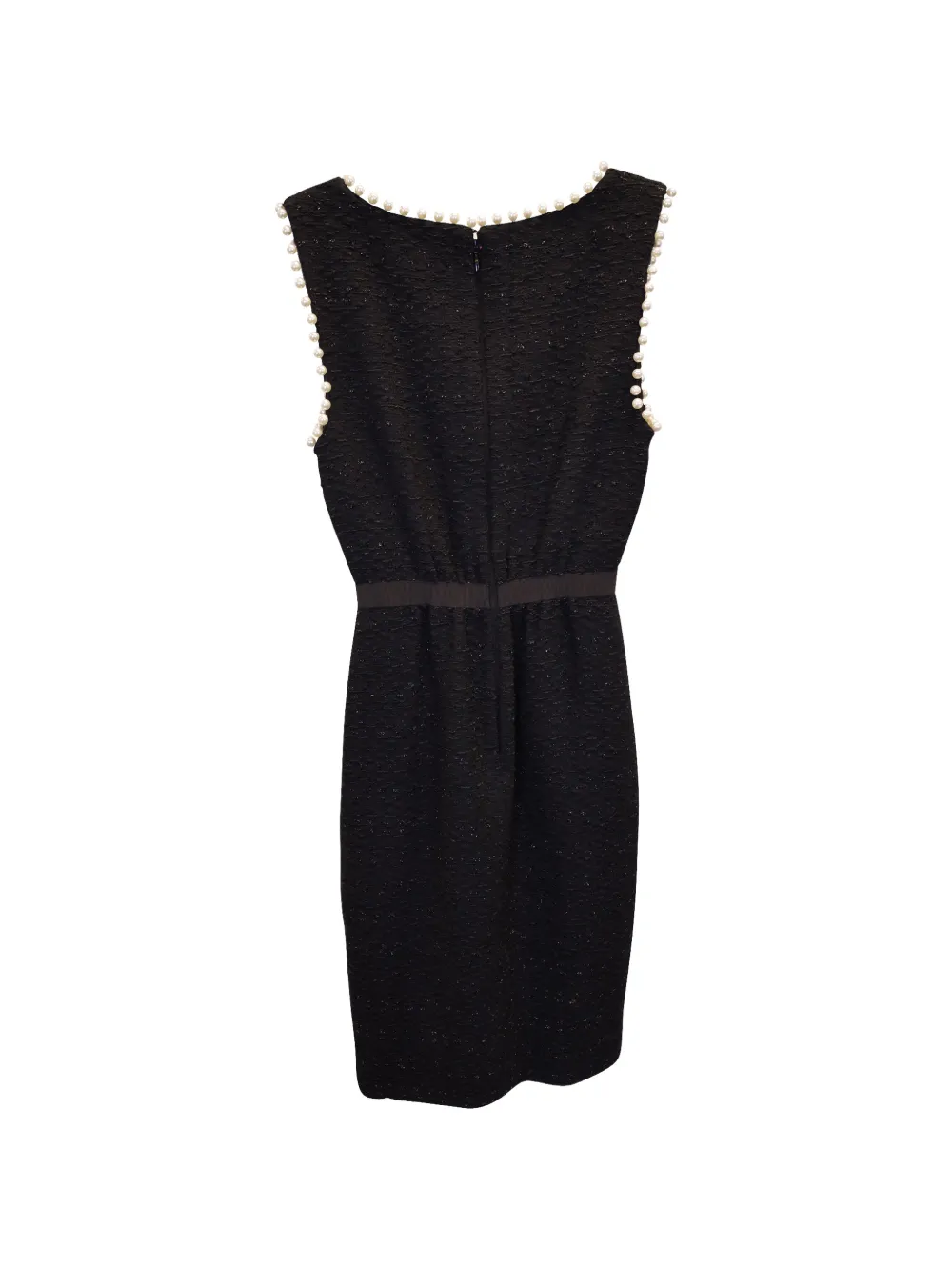 Giambattista Valli Vintage pearl-embellished V-neck dress - Zwart