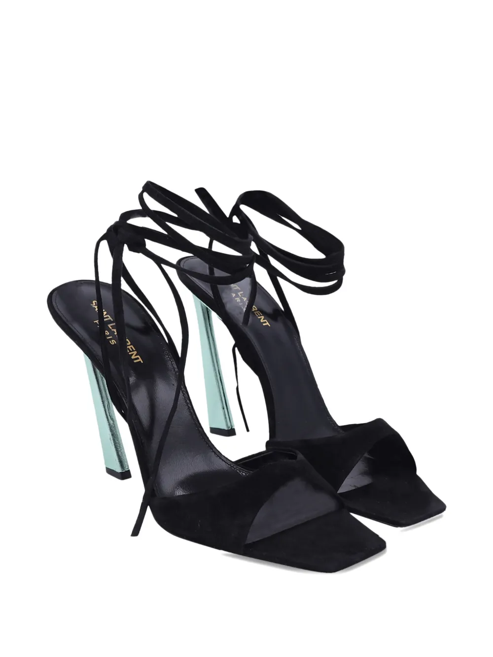 Saint Laurent Pre-Owned Vitti self-tie sandal - Zwart