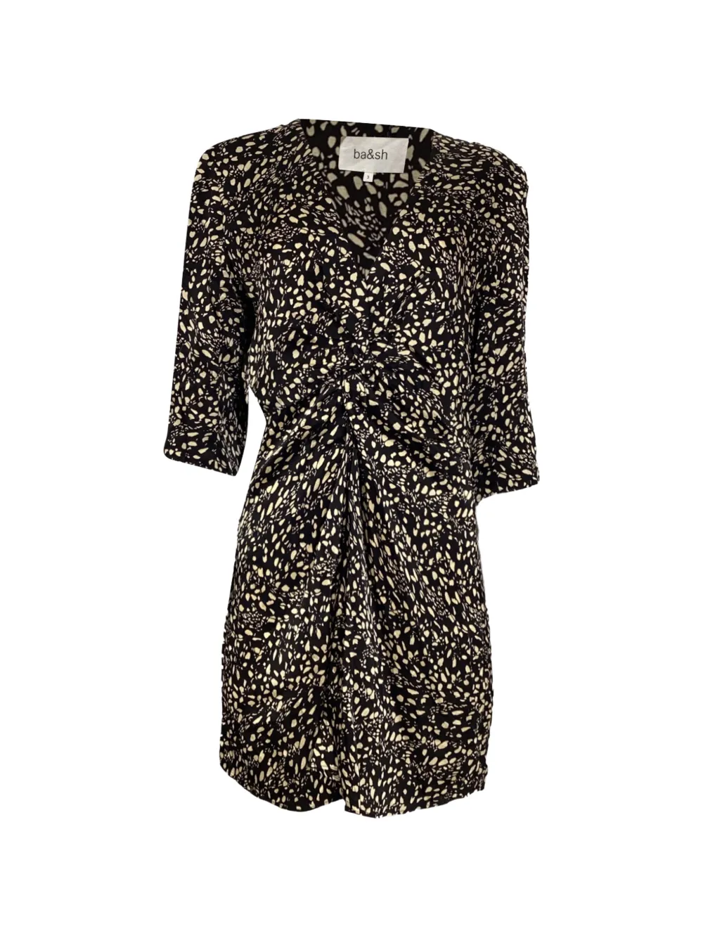 Ba&Sh Erika twisted printed dress - Nero