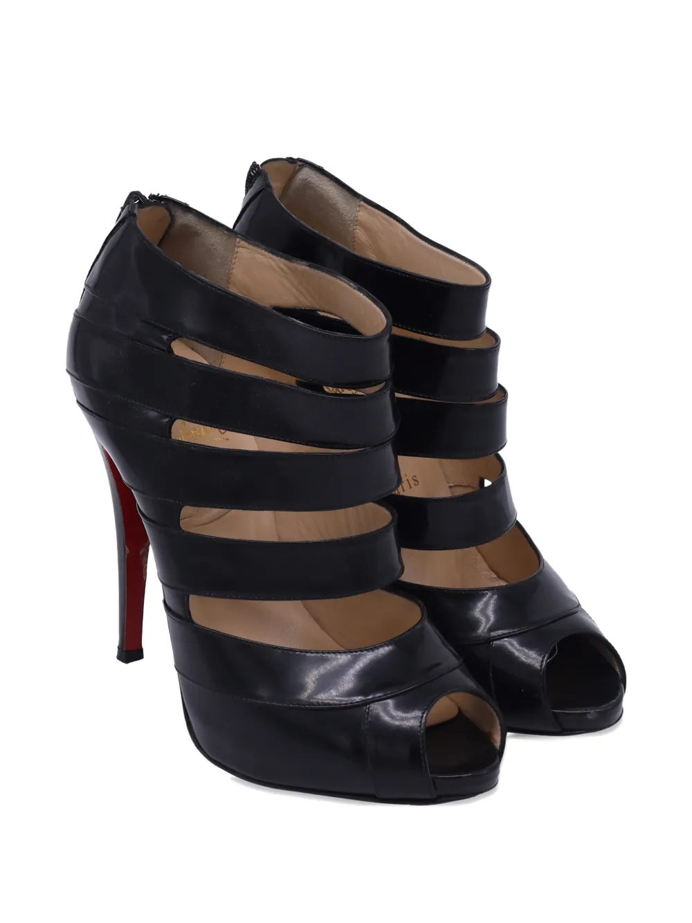 Christian Louboutin Pre-Owned Jazz cut-out peep-toe pumps - Zwart