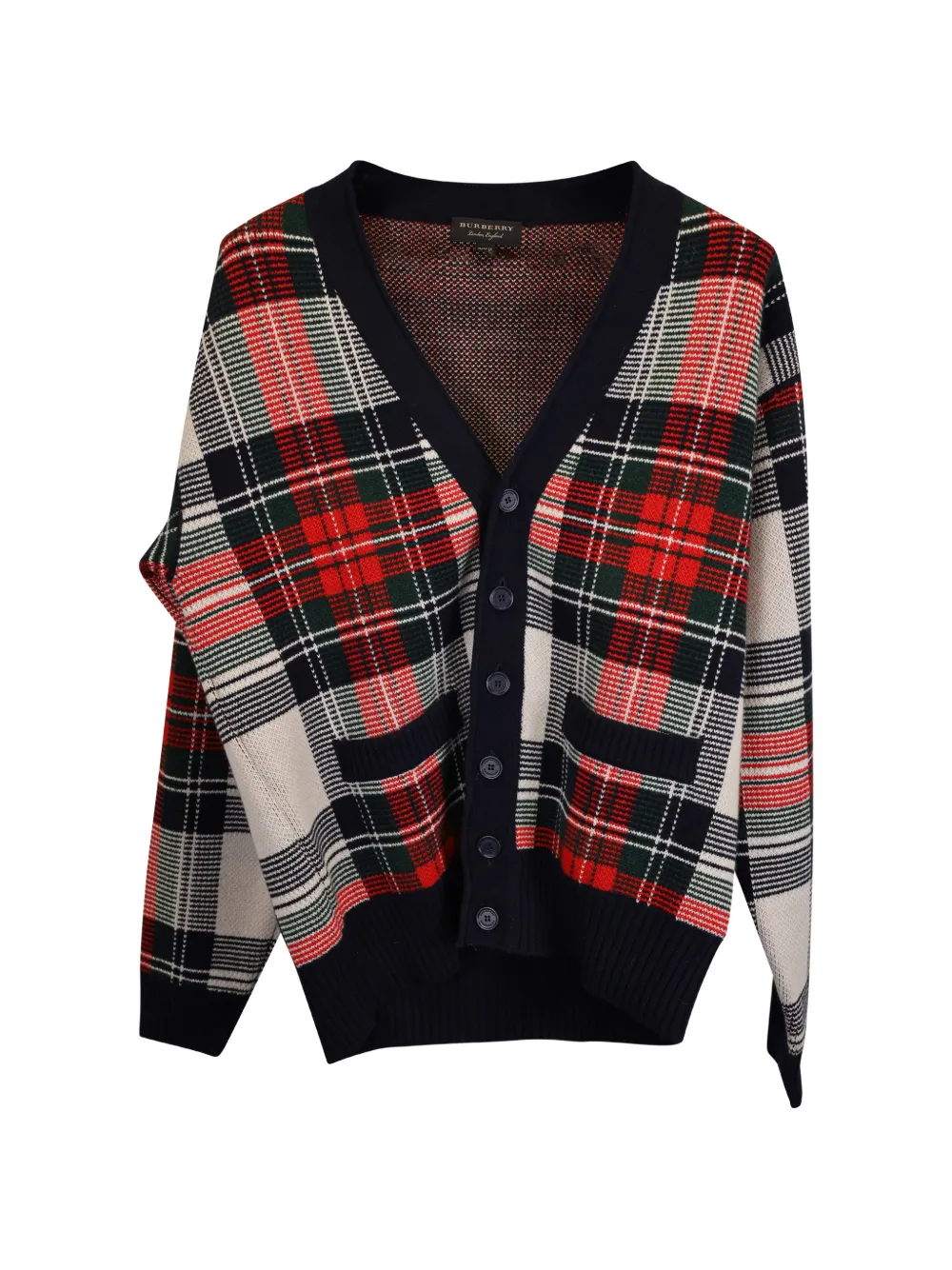 Burberry Pre-Owned checked V-neck cardigan - Rosso
