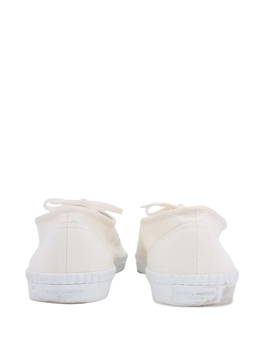 Saint Laurent Pre-Owned Wes lace-up sneakers - Wit