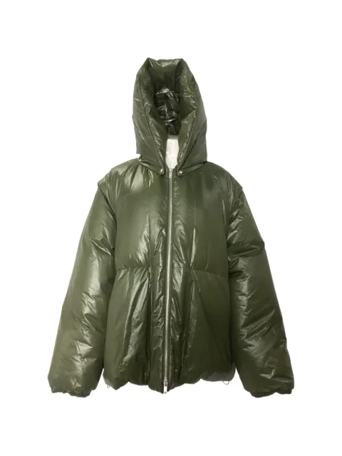 JIL SANDER+ zipped hooded puffer jacket