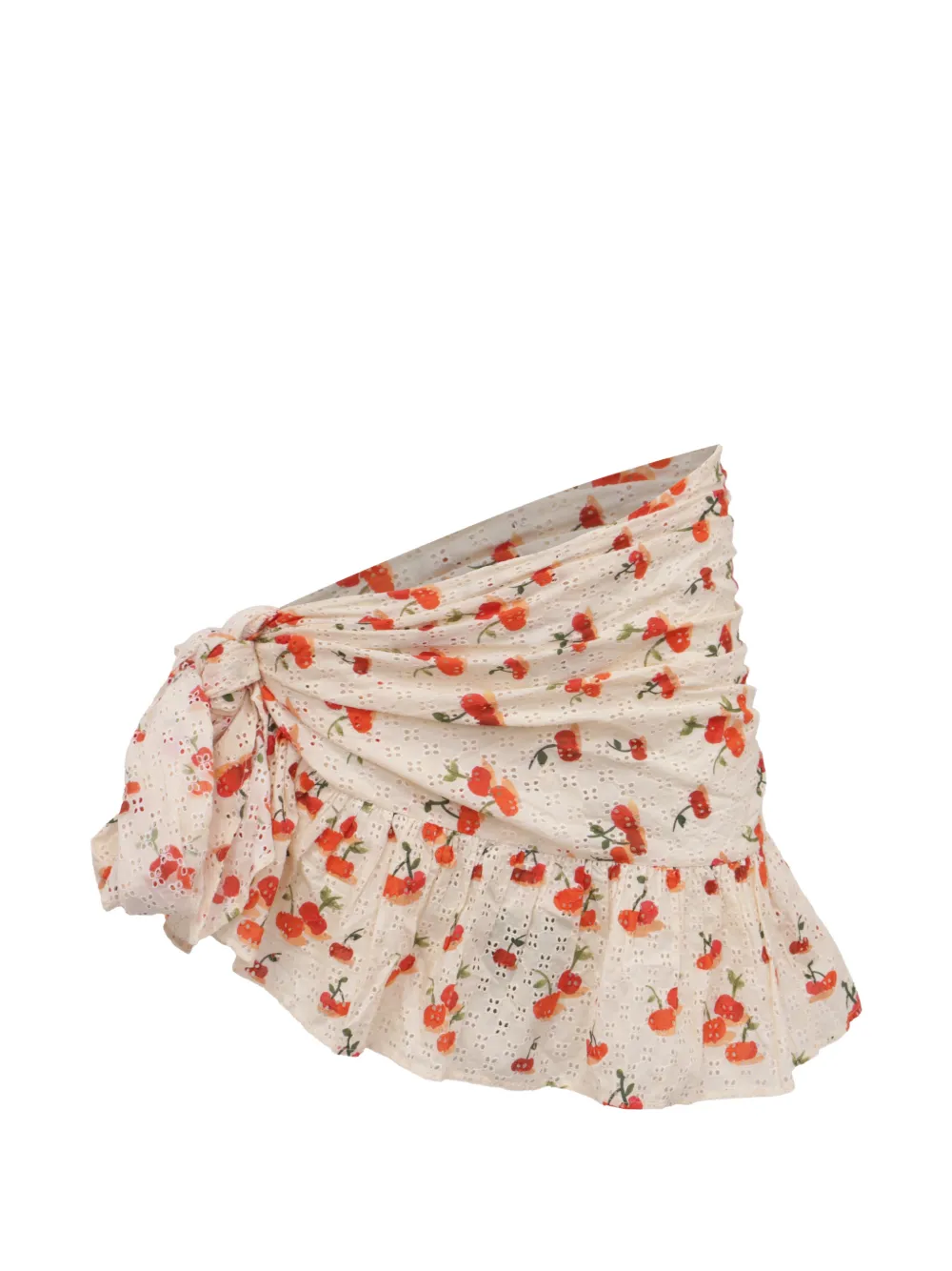 FARM Rio cherry print mini skirt - Nude