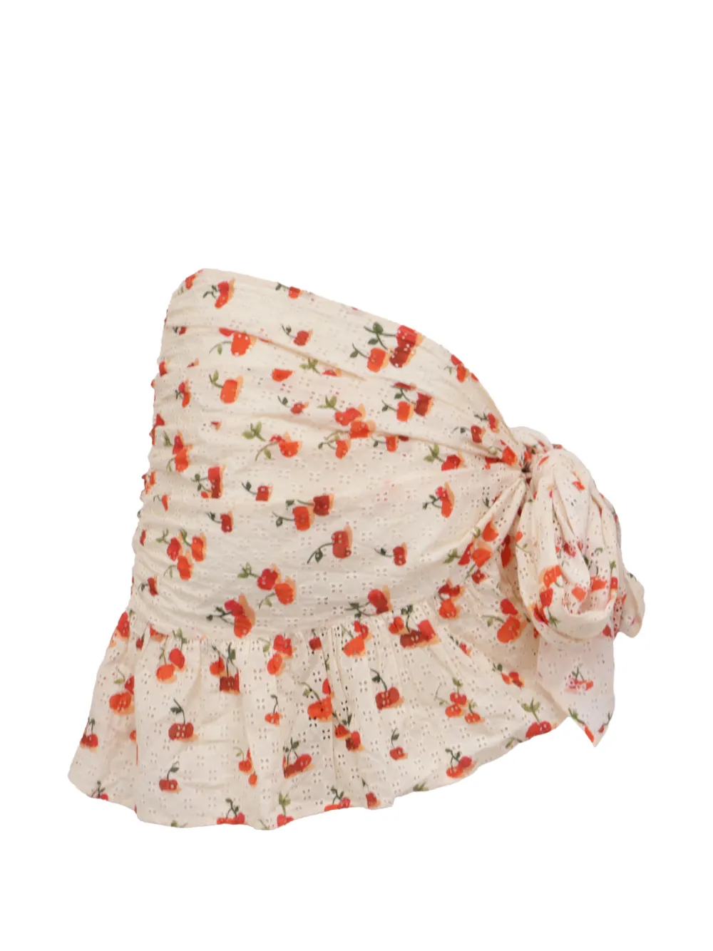 FARM Rio cherry print mini skirt - Beige