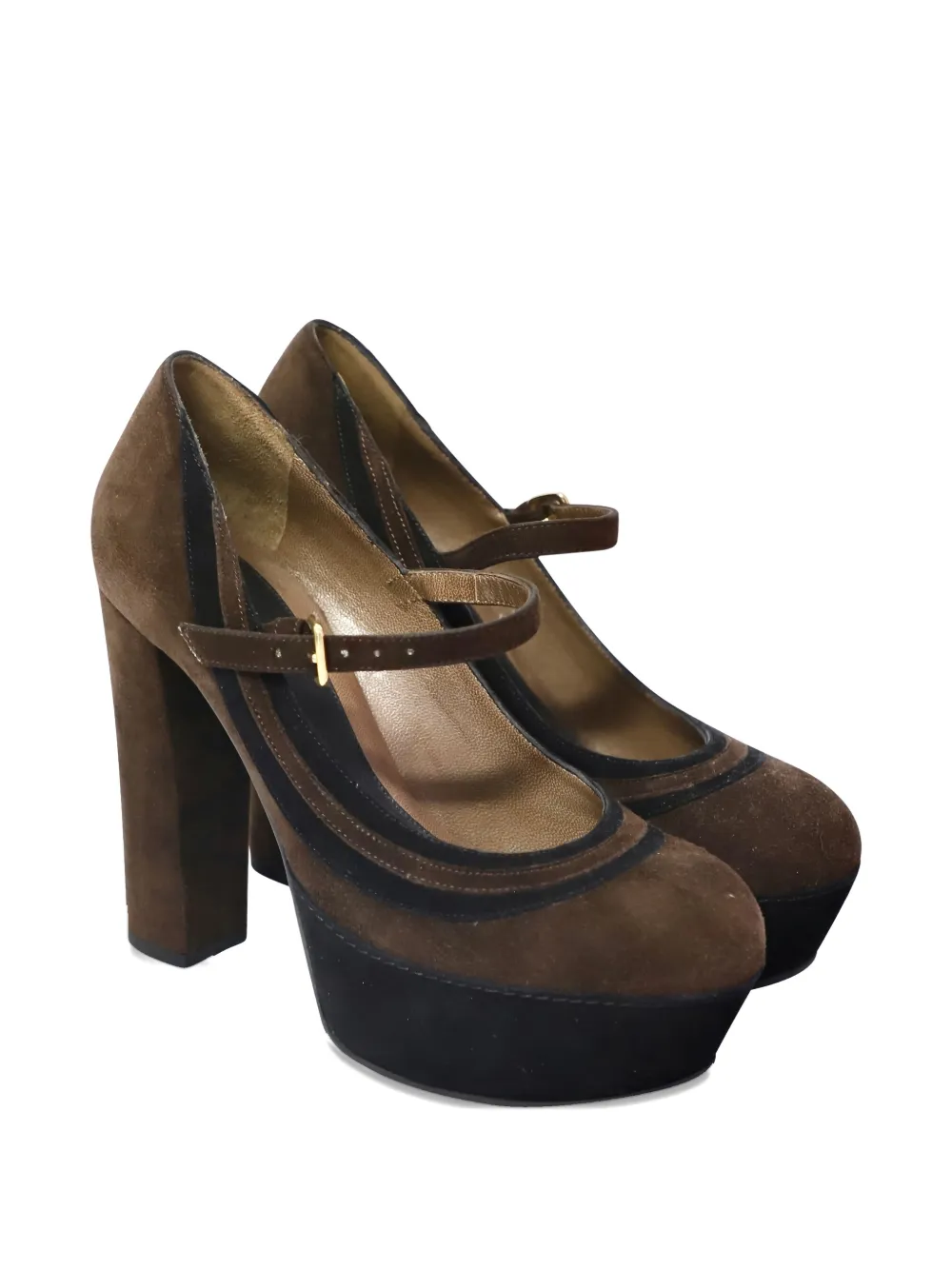 Marni Pre-Owned Mary Jane platform heel pumps - Bruin