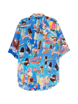 Balenciaga Sweet Treat short-sleeves Shirt | Blue | FARFETCH