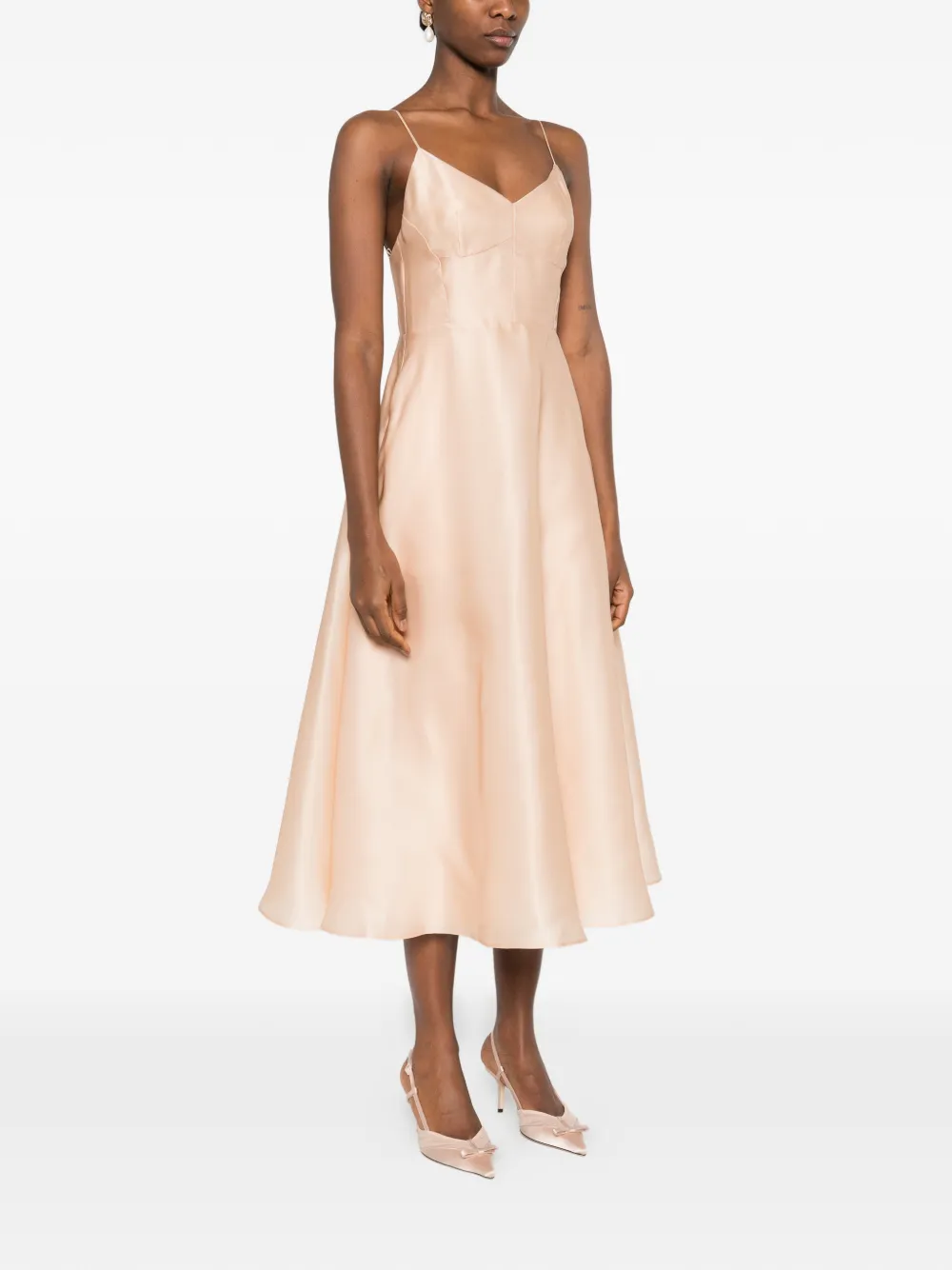 Alberta Ferretti A-line Midi Dress - Neutrals 