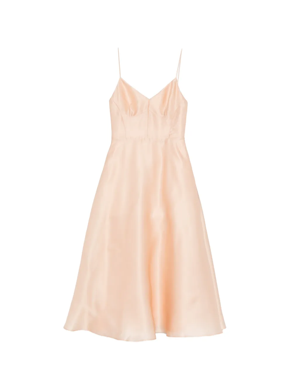 Alberta Ferretti A-line midi dress - Toni neutri