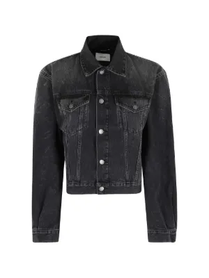 Alexander Wang zip-up Denim Jacket | Black | FARFETCH JO