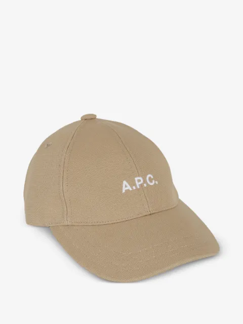 A.P.C. Cappello da baseball Charlie a coste con ricamo